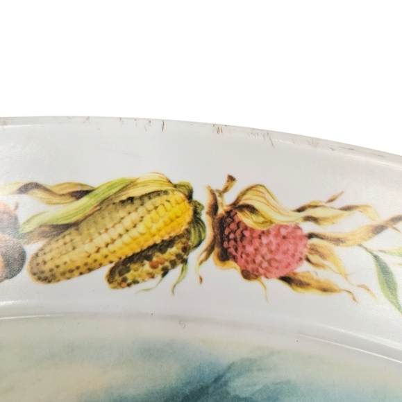 Vintage Brookpark Thanksgiving Melamine Oval Serving Platter Mid-Century Modern‎ - Picture 5 of 8